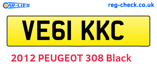 VE61KKC are the vehicle registration plates.