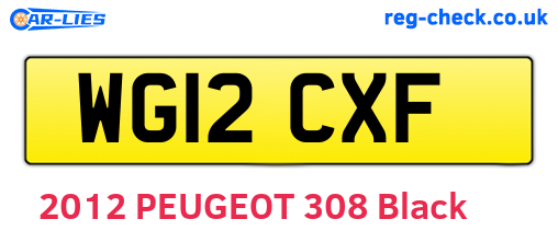 WG12CXF are the vehicle registration plates.