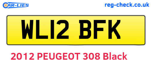 WL12BFK are the vehicle registration plates.