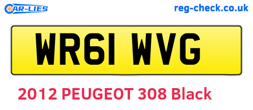 WR61WVG are the vehicle registration plates.