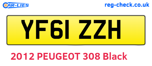 YF61ZZH are the vehicle registration plates.