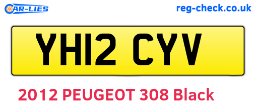 YH12CYV are the vehicle registration plates.