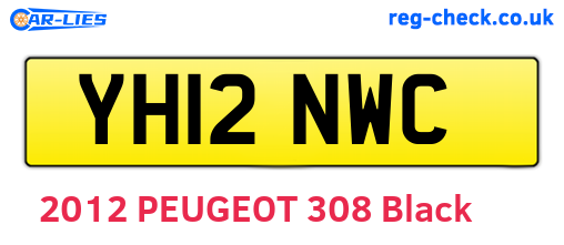 YH12NWC are the vehicle registration plates.