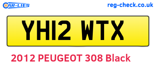 YH12WTX are the vehicle registration plates.