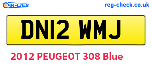 DN12WMJ are the vehicle registration plates.