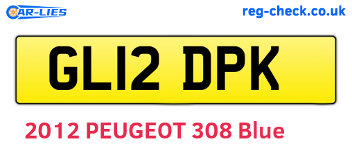 GL12DPK are the vehicle registration plates.