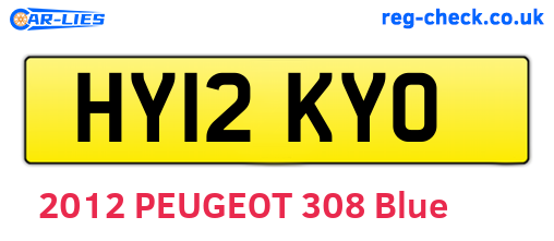 HY12KYO are the vehicle registration plates.