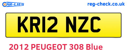 KR12NZC are the vehicle registration plates.