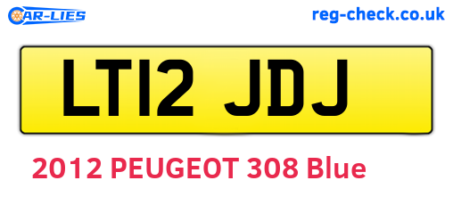LT12JDJ are the vehicle registration plates.