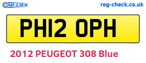 PH12OPH are the vehicle registration plates.