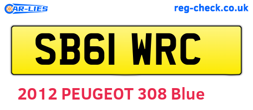 SB61WRC are the vehicle registration plates.