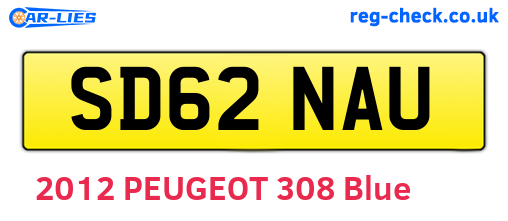 SD62NAU are the vehicle registration plates.