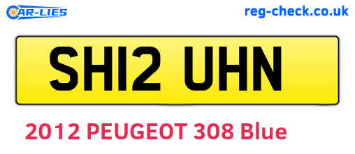 SH12UHN are the vehicle registration plates.