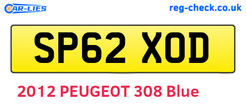 SP62XOD are the vehicle registration plates.