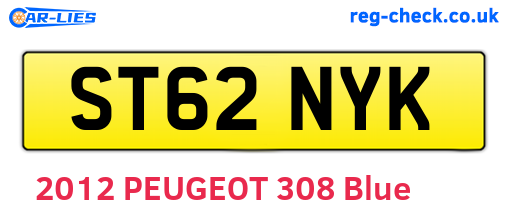 ST62NYK are the vehicle registration plates.