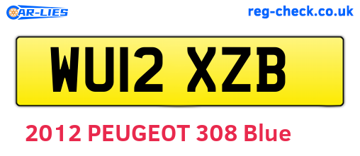 WU12XZB are the vehicle registration plates.