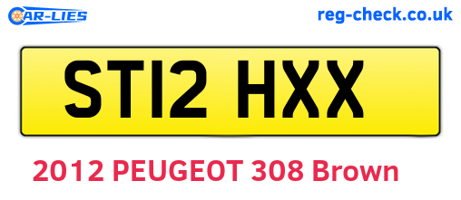 ST12HXX are the vehicle registration plates.