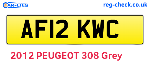 AF12KWC are the vehicle registration plates.