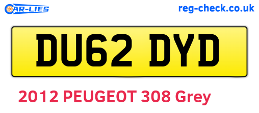 DU62DYD are the vehicle registration plates.