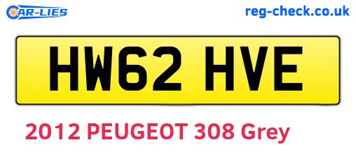 HW62HVE are the vehicle registration plates.