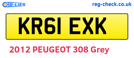 KR61EXK are the vehicle registration plates.
