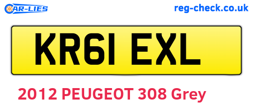 KR61EXL are the vehicle registration plates.