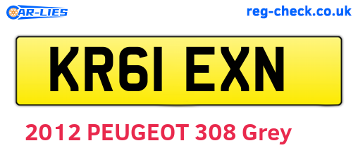 KR61EXN are the vehicle registration plates.
