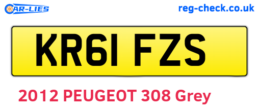 KR61FZS are the vehicle registration plates.
