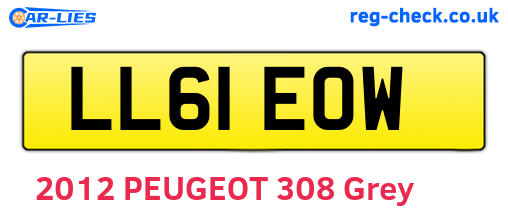 LL61EOW are the vehicle registration plates.