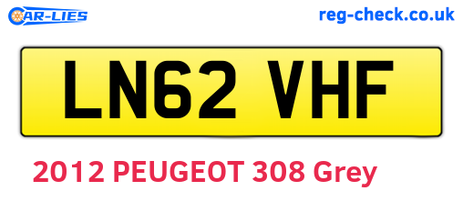LN62VHF are the vehicle registration plates.