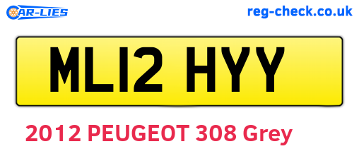 ML12HYY are the vehicle registration plates.
