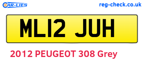 ML12JUH are the vehicle registration plates.