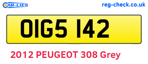 OIG5142 are the vehicle registration plates.