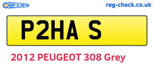 P2HAS are the vehicle registration plates.