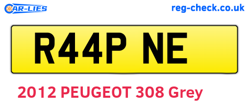 R44PNE are the vehicle registration plates.
