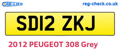 SD12ZKJ are the vehicle registration plates.