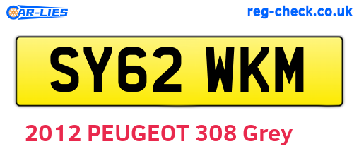 SY62WKM are the vehicle registration plates.