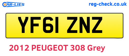 YF61ZNZ are the vehicle registration plates.