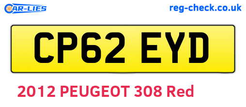 CP62EYD are the vehicle registration plates.