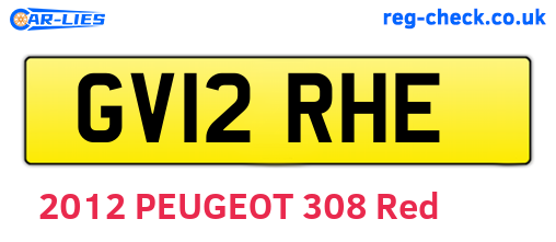 GV12RHE are the vehicle registration plates.