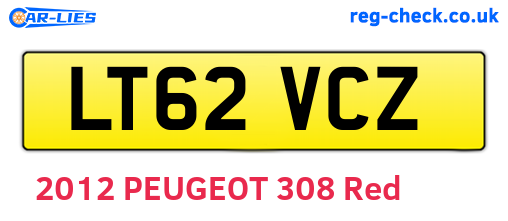 LT62VCZ are the vehicle registration plates.