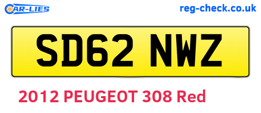 SD62NWZ are the vehicle registration plates.