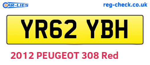 YR62YBH are the vehicle registration plates.