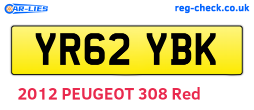 YR62YBK are the vehicle registration plates.