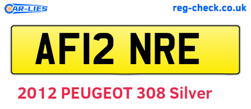 AF12NRE are the vehicle registration plates.