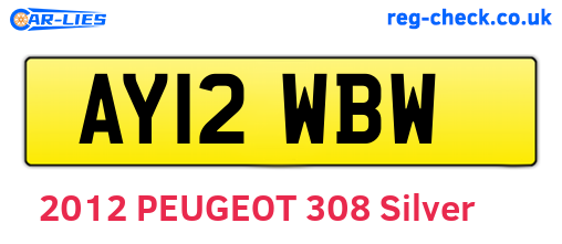 AY12WBW are the vehicle registration plates.