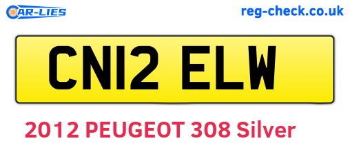 CN12ELW are the vehicle registration plates.