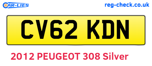 CV62KDN are the vehicle registration plates.