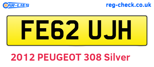 FE62UJH are the vehicle registration plates.