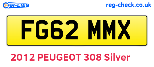 FG62MMX are the vehicle registration plates.